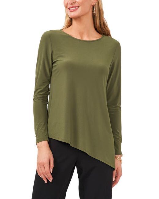 Chaus Button Sleeve Asymmetrical Top in at