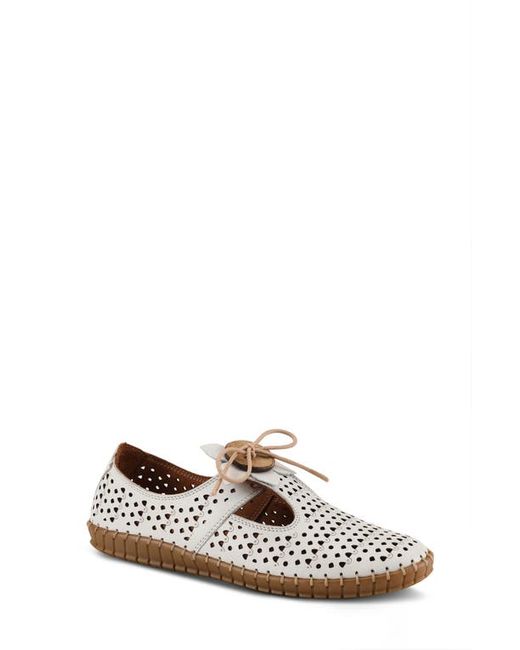 Spring Step Sunflowery Perforated Leather Loafer in at