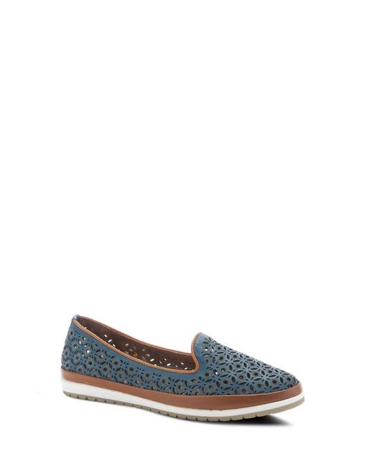 Spring Step Tulisa Perforated Leather Flat in at