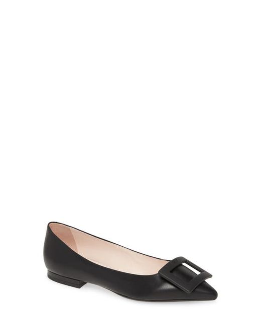 Roger Vivier Gommettine Buckle Pointed Toe Flat in at