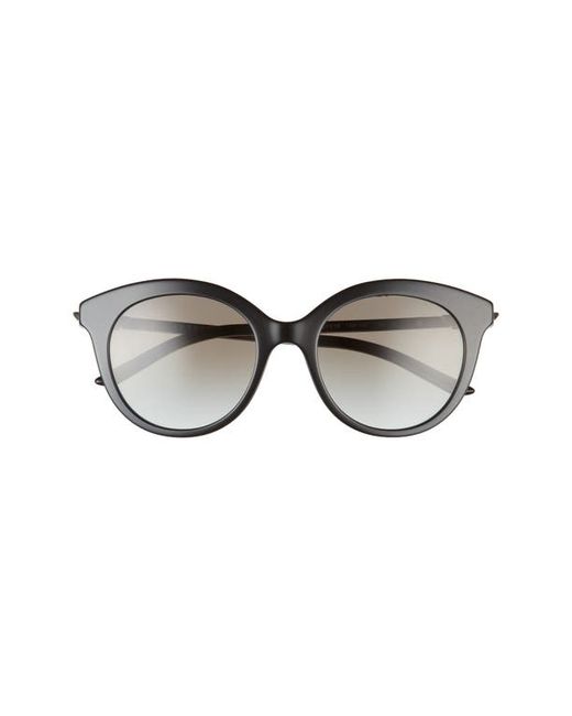 Prada 51mm Round Sunglasses in Black/Grey Gradient at