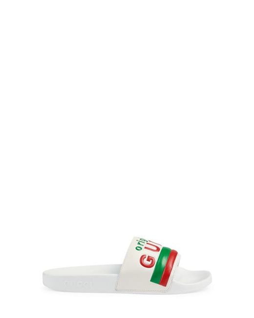 Gucci Pursuit Original Logo Slide Sandal in at