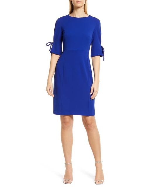 Connected Apparel Tie Sleeve Sheath Dress in at