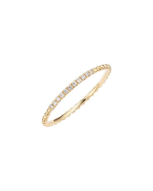 Bony Levy Diamond 18K Gold Bead Stacking Ring in Gold/Diamond at