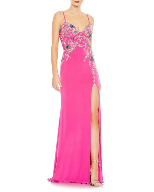 Mac Duggal Beaded Floral Sheath Gown in at