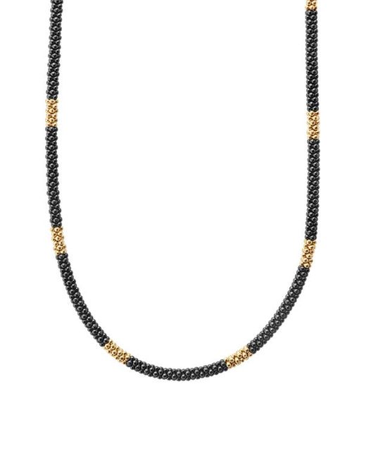 Lagos Black Caviar Rope Necklace at