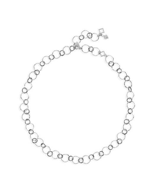 Armenta New World Short Hammered Chain Necklace in at