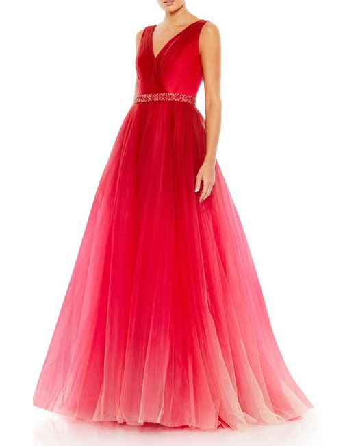 Mac Duggal Beaded Tulle Ballgown in at