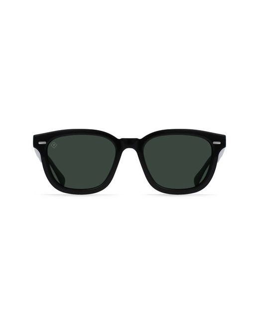 Raen Myles 53mm Round Sunglasses in Crystal Black Polar at