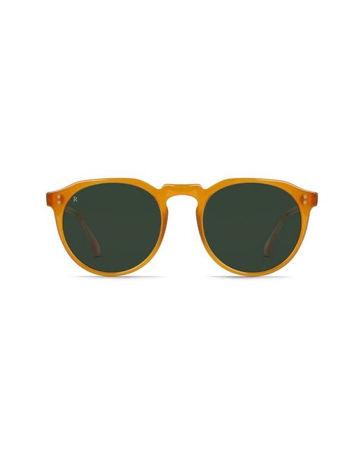Raen Remmy 49mm Tinted Round Sunglasses in Honey/Bottle at