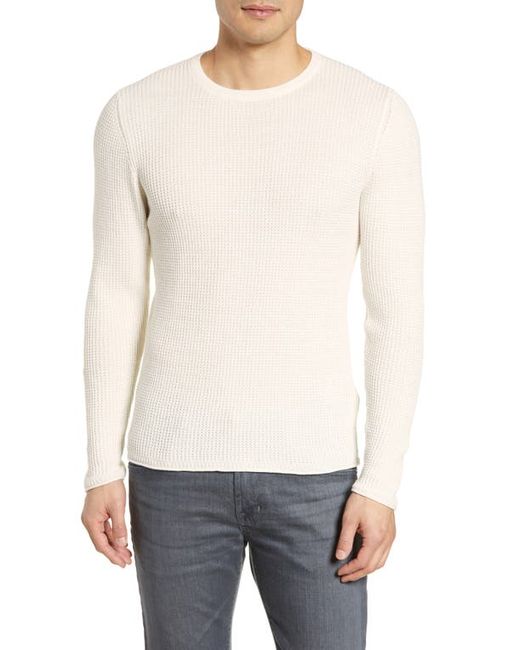 Billy Reid Regular Fit Waffle Crewneck Pullover in at