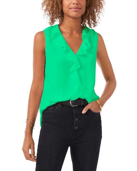Vince Camuto Ruffle Neck Sleeveless Georgette Blouse in at