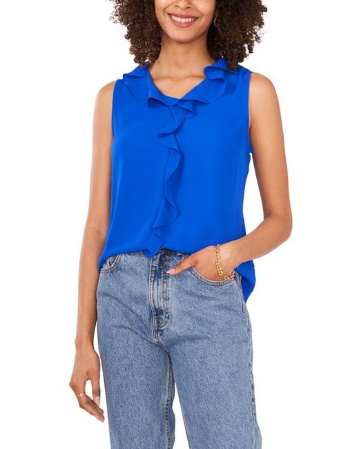 Vince Camuto Ruffle Neck Sleeveless Georgette Blouse in at