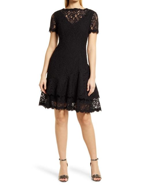 Shani Scalloped Lace Cocktail Dress in at