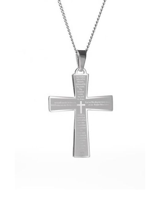 Brook and York Lords Prayer Cross Pendant Necklace in at