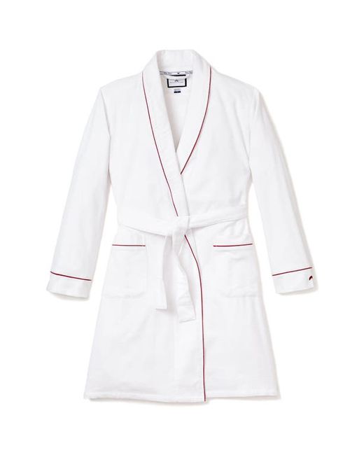 Petite Plume Contrast Piping Cotton Robe in at