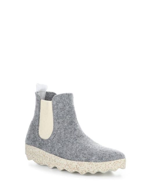 Asportuguesas By Fly London Caia Chelsa Boot in Concrete Tweed/Felt at