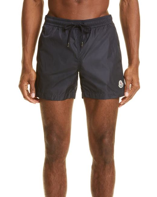 Moncler Logo Patch Swim Trunks in at