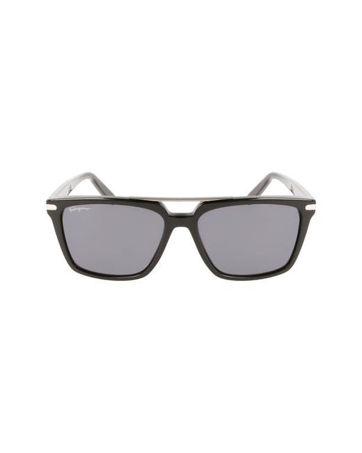 Salvatore Ferragamo 57mm Rectangular Sunglasses in at