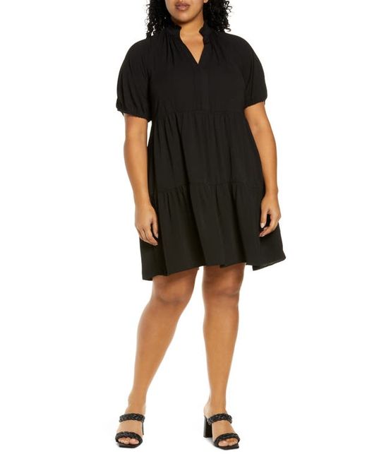 Cece Tiered Ruffle Neck Dress in at