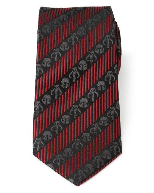 Cufflinks, Inc. Inc. Star Warstrade Mandalorian Black Stripe Silk Tie at