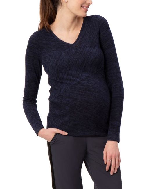 Stowaway Collection Directional Knit Maternity Top in at