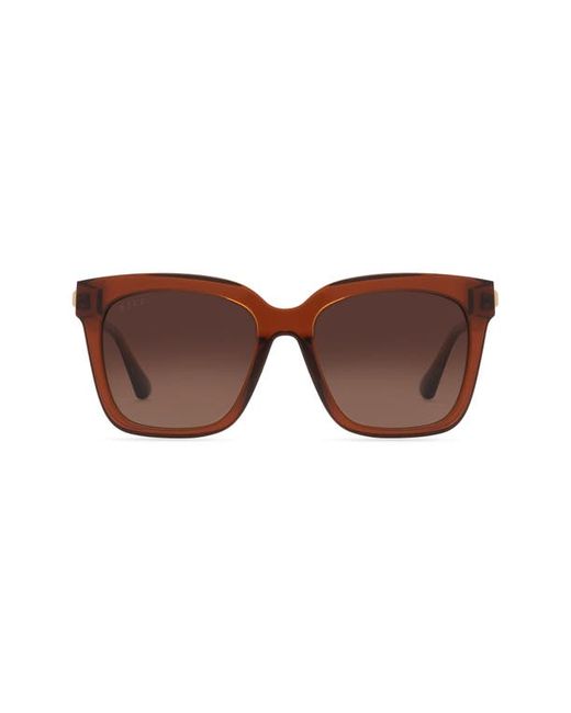 Diff Bella 54mm Gradient Square Sunglasses in at
