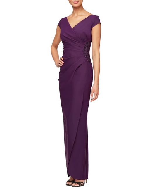 Alex Evenings Embellished Jersey Column Gown in at