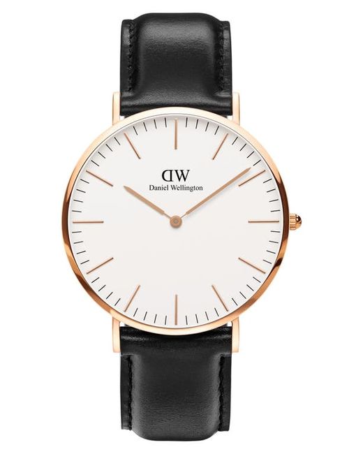 Daniel Wellington Classic Sheffield Leather Strap Watch 40mm in at