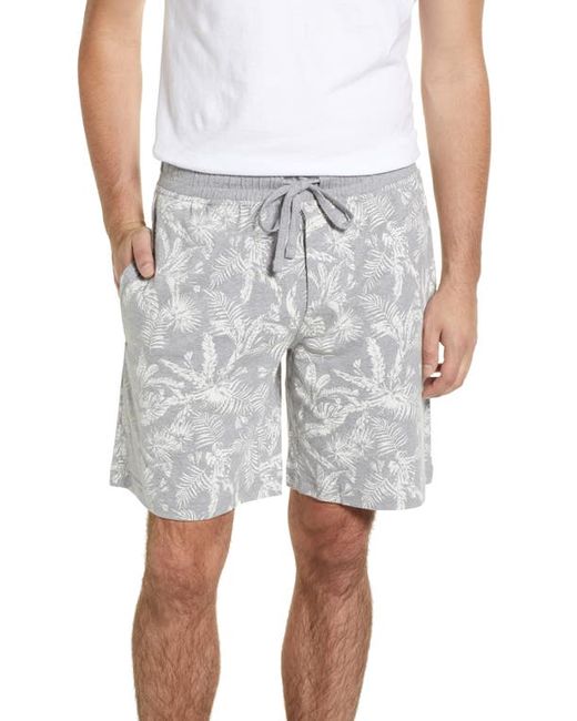 Majestic International Palm Print Cotton Blend Pajama Shorts in at