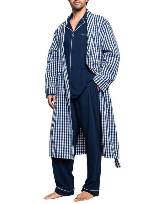 Petite Plume Gingham Cotton Twill Robe in at
