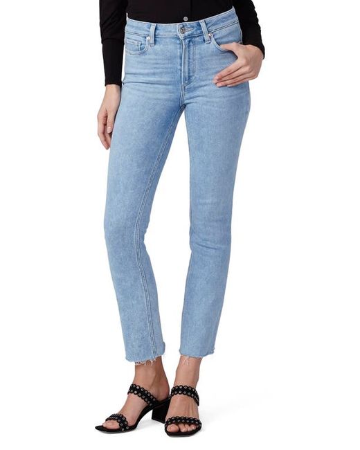 Paige Cindy Raw Hem Ankle Straight Leg Jeans in at