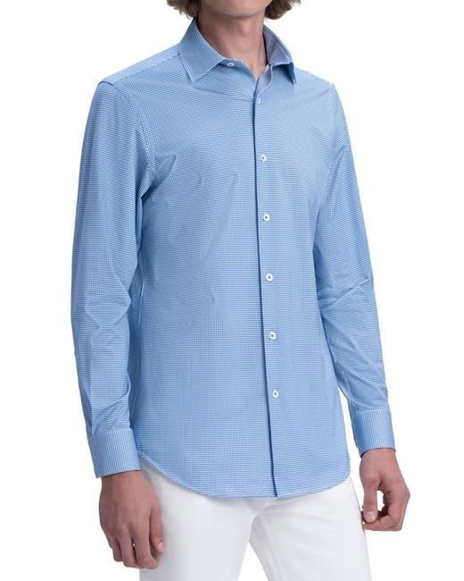 Bugatchi Tech Knit Stretch Cotton Button-Up Shirt in at