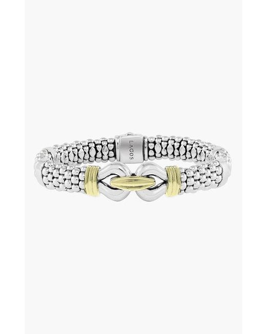 Lagos Derby Two-Tone Caviar Rope Bracelet in at