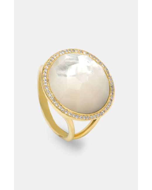 Ippolita Rock Candy Lollipop 18k Gold Ring in Gold/Mother Of Pearl at