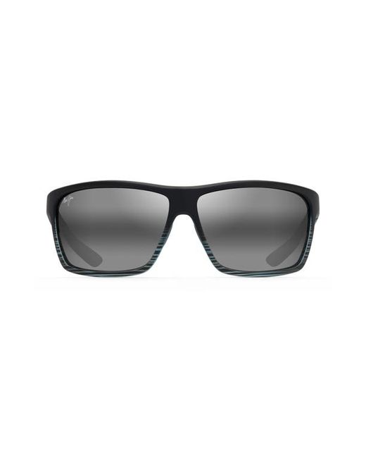 Maui Jim Alenuihaha 64mm Polarized Oversize Rectangular Sunglasses in at