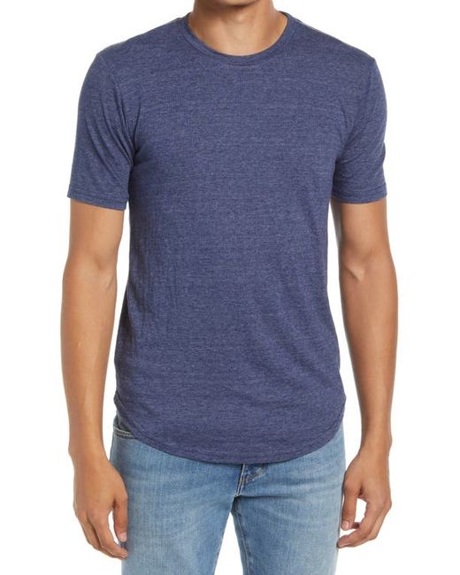 Goodlife Tri-Blend Scallop Crew T-Shirt in Navy at