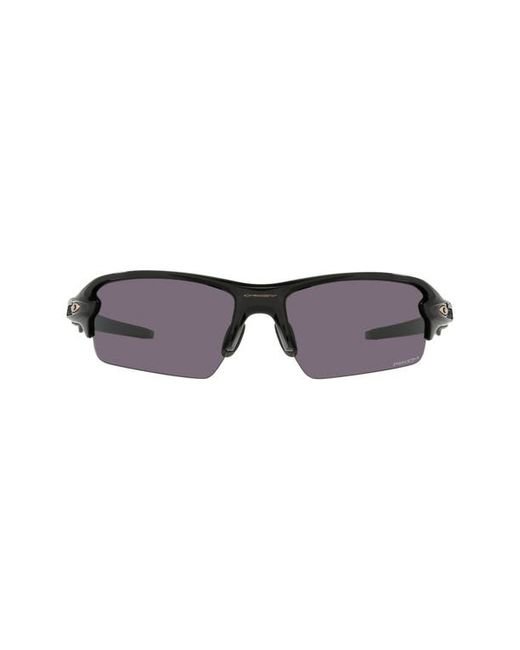 Oakley 61mm Rectangle Sunglasses in Polished Black/Prizm Grey at