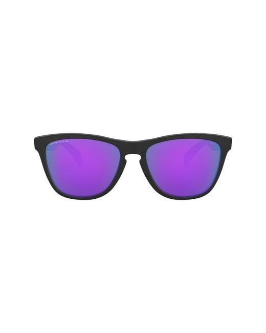 Oakley 55mm Polarized Square Sunglasses in Matte Black/Prizm Violet at