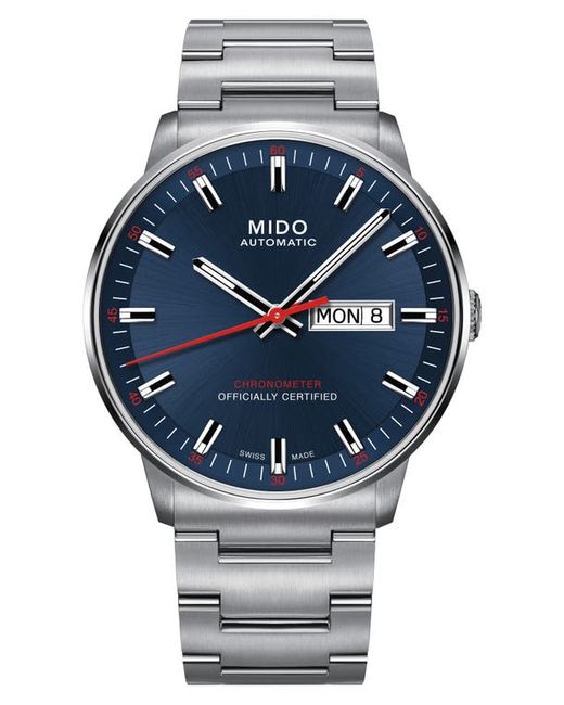 Mido Commander Chronometer Bracelet Watch 40mm in Blue at