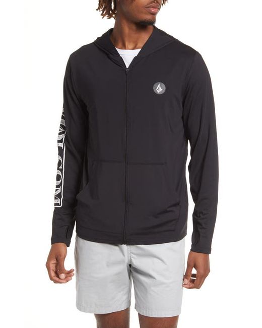 Volcom Rally Front Zip Logo Graphic Hoodie in at