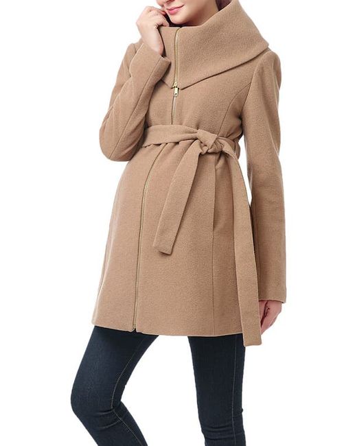 Kimi and Kai Mia High Collar Wool Blend Maternity Coat in at