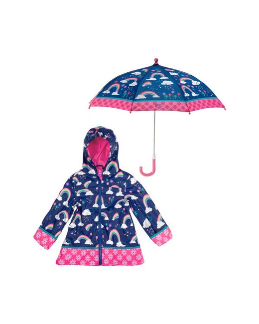 Stephen Joseph Print Raincoat Umbrella Set in at