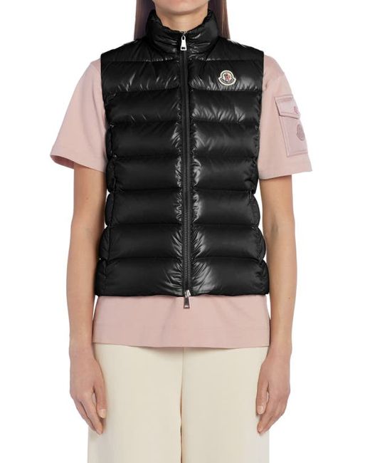 Moncler Ghany Nylon Laqué Down Puffer Vest in at
