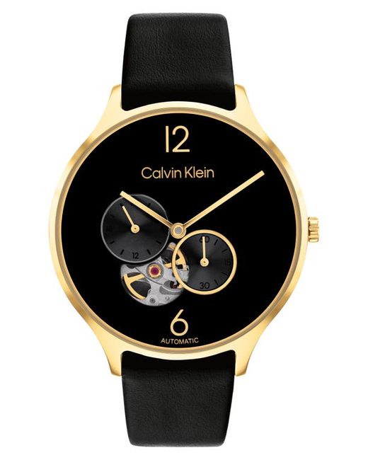 Calvin Klein Leather Strap Watch 38mm in at