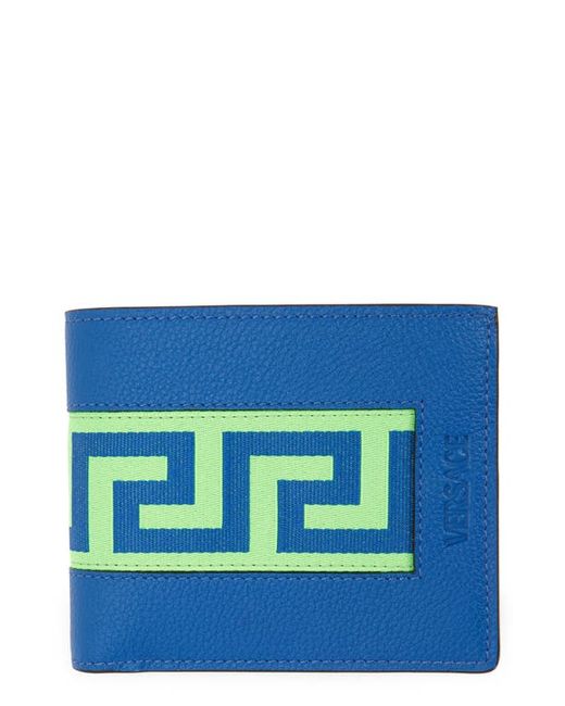 Versace First Line Versace Greca Strap Wallet in Blue at