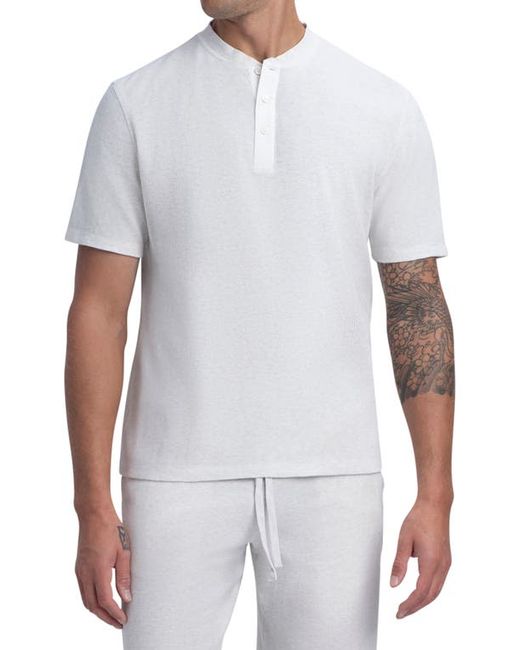 Bugatchi Comfort Short Sleeve Cotton Henley in at