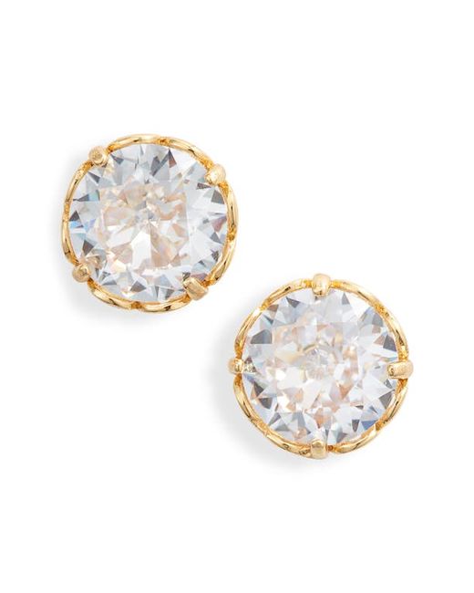 Kate Spade New York that sparkle round stud earrings in Clear/Gold at