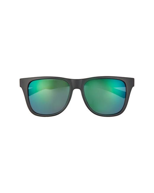 Hurley Fun Times 56mm Polarized Square Sunglasses in Black/Smoke Base at