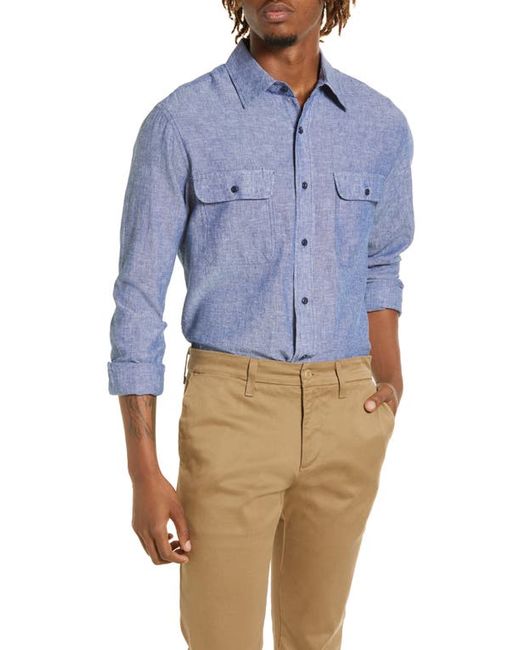 Schott Solid Cotton Button-Up Shirt in at